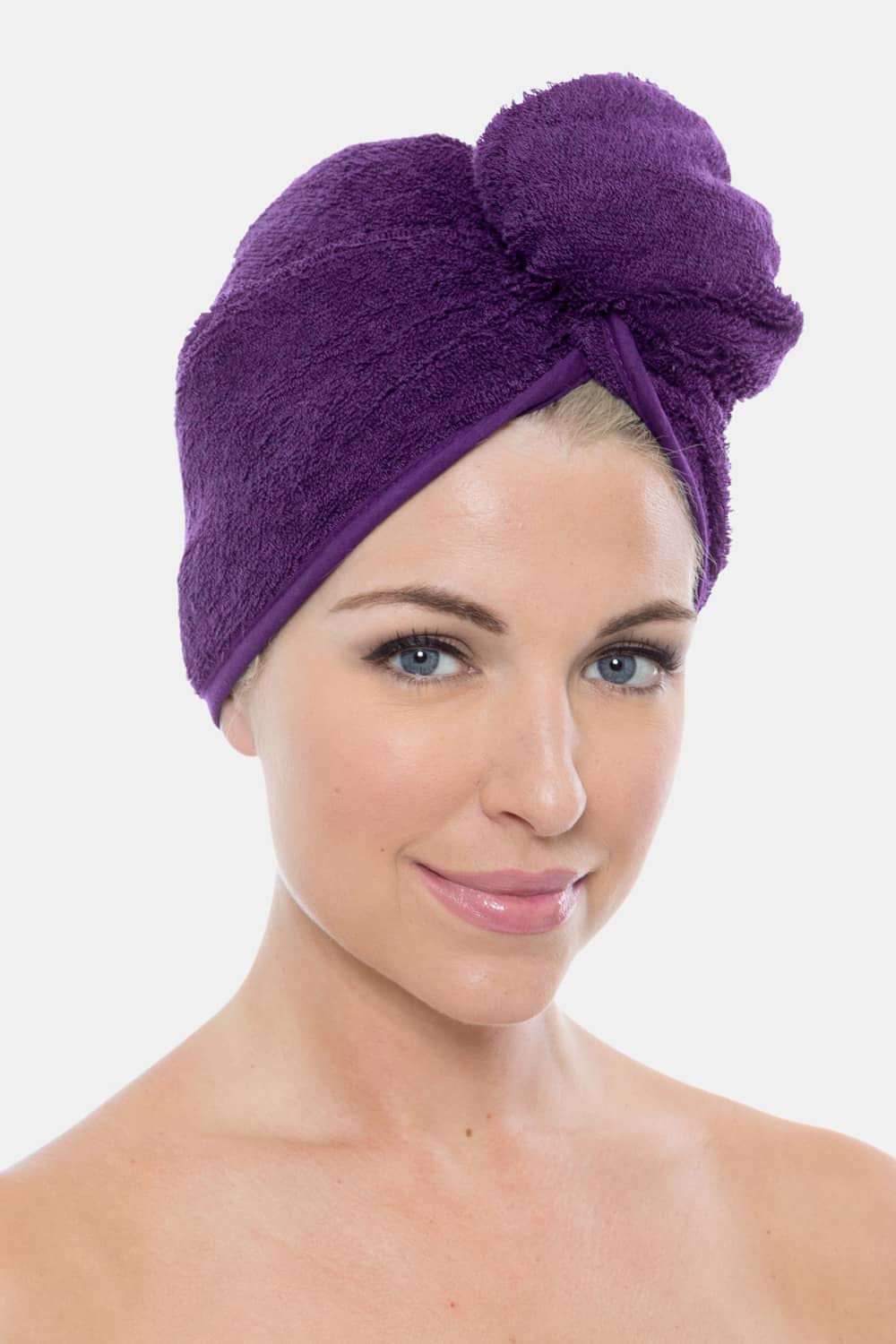 Texere Women's Terry Cloth Hair Towel / Wrap Womens>Spa>Hair Towel Fishers Finery Purple 