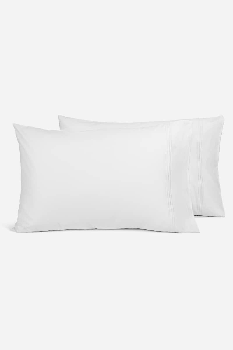100% Certified Egyptian Cotton Pillowcases | 500 Thread Count Home&gt;Bedding&gt;Pillowcase Fishers Finery Brilliant White Standard/Queen 