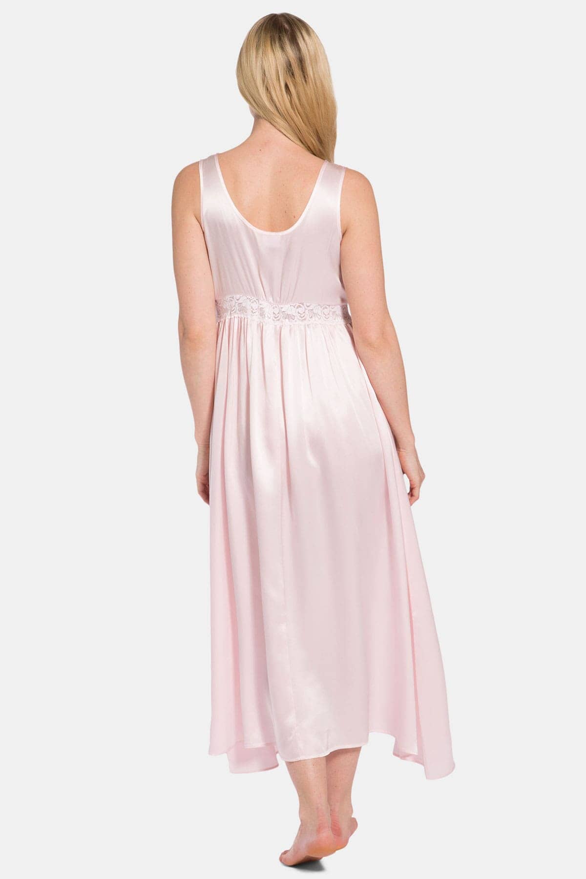 Women's 100% Pure Mulberry Silk Long Nightgown with Lace Bodice and Gift Box Womens>Sleep and Lounge>Nightgown Fishers Finery 