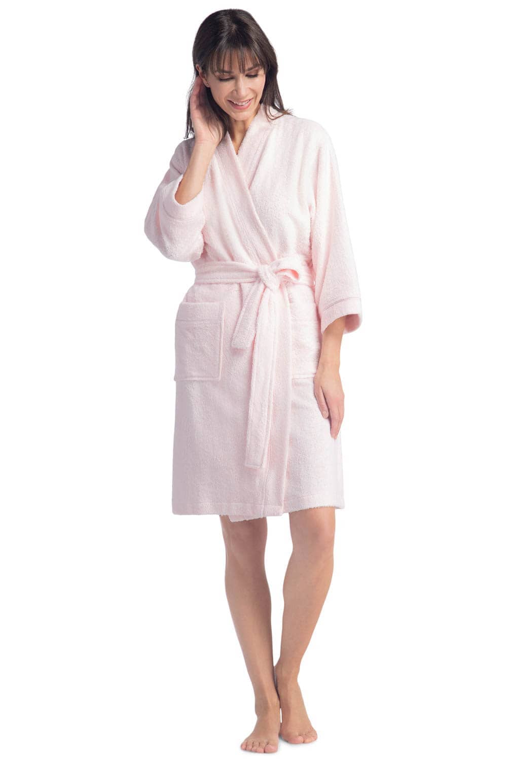 Women's Kimono Style Terry Cloth Bathrobe Womens>Spa>Robe Fishers Finery 