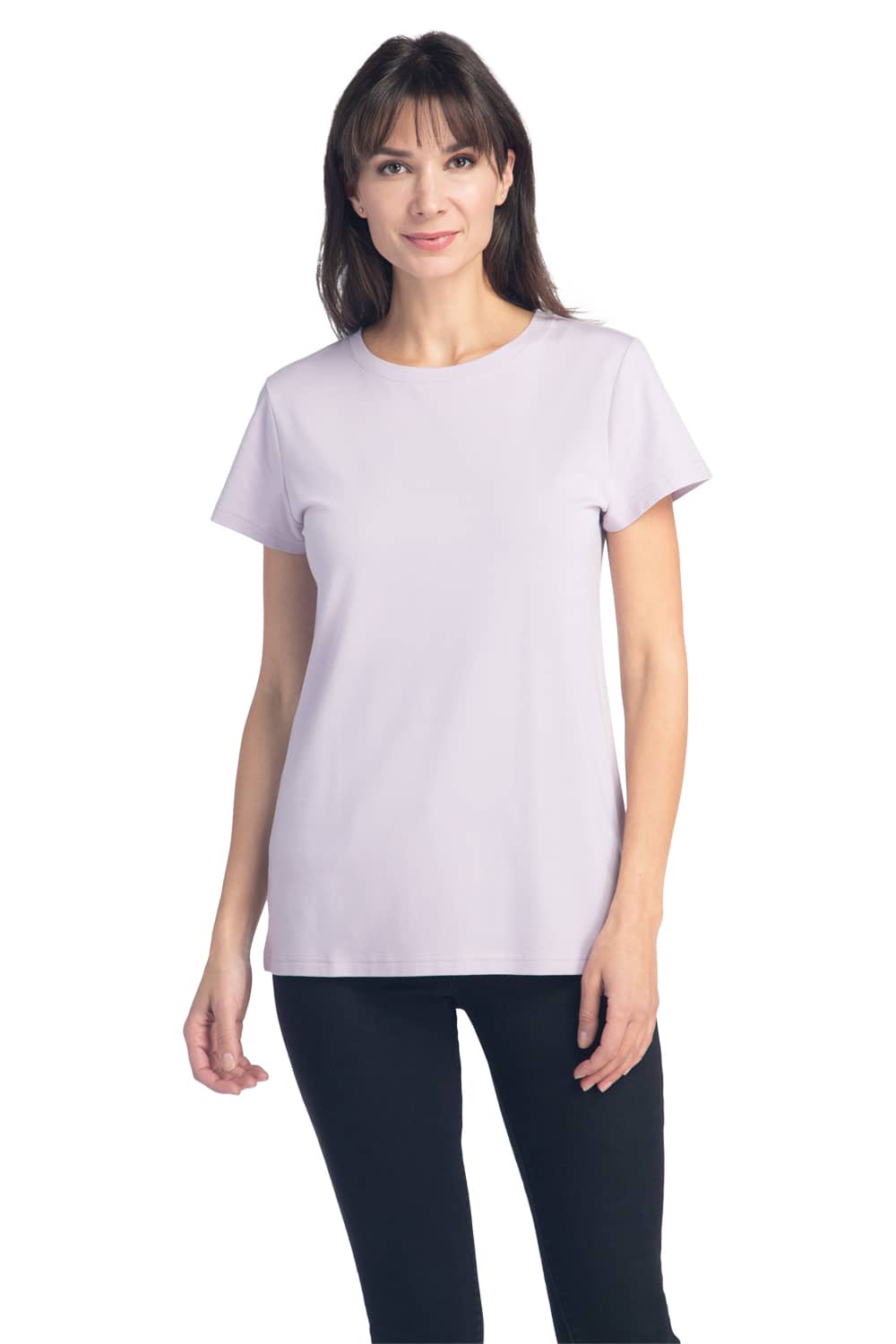 Women's Classic Fit EcoFabric™ Crew Neck Tee Womens>Casual>Top Fishers Finery Lavender Fog X-Small 