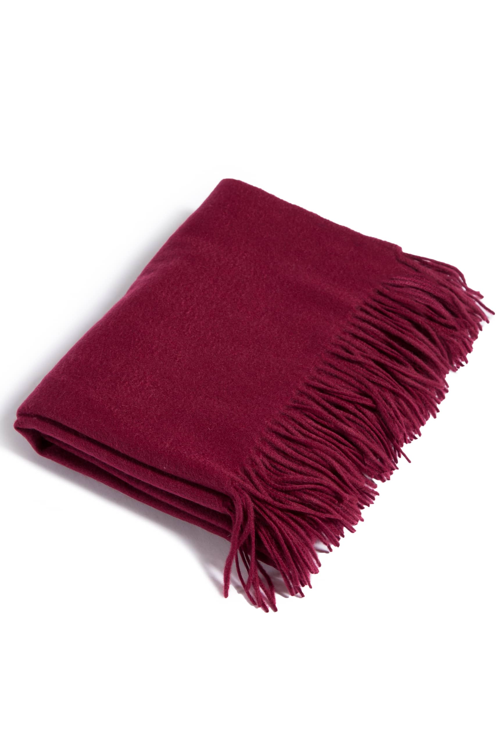 100% Pure Cashmere Fringe Throw Blanket with Gift Box Home>Bedding>Throw Fishers Finery Cabernet 