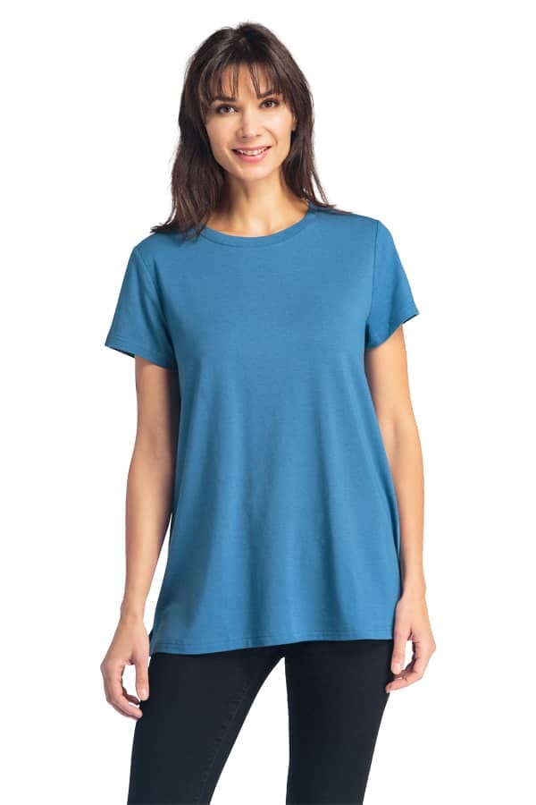 Women's Relaxed EcoFabric™ Crew Neck Tee Womens>Casual>Top Fishers Finery Moonlight Blue X-Small 