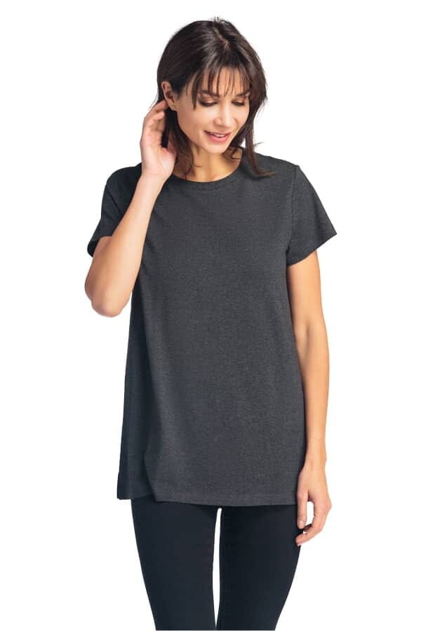 Women's Relaxed EcoFabric™ Crew Neck Tee Womens>Casual>Top Fishers Finery Heather Gray X-Large 