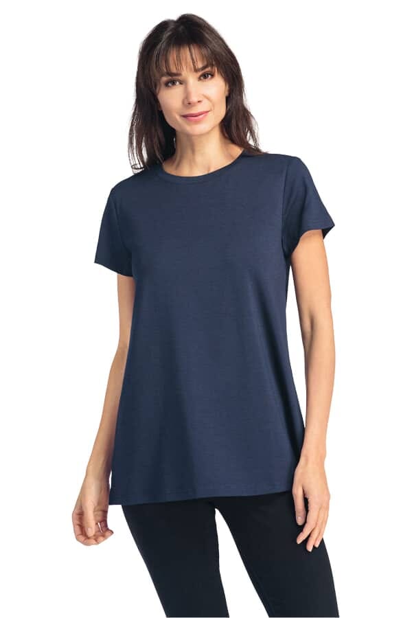 Women's Relaxed EcoFabric™ Crew Neck Tee Womens>Casual>Top Fishers Finery Navy X-Small 
