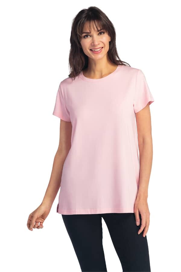 Women's Relaxed EcoFabric™ Crew Neck Tee Womens>Casual>Top Fishers Finery Heavenly Pink X-Small 