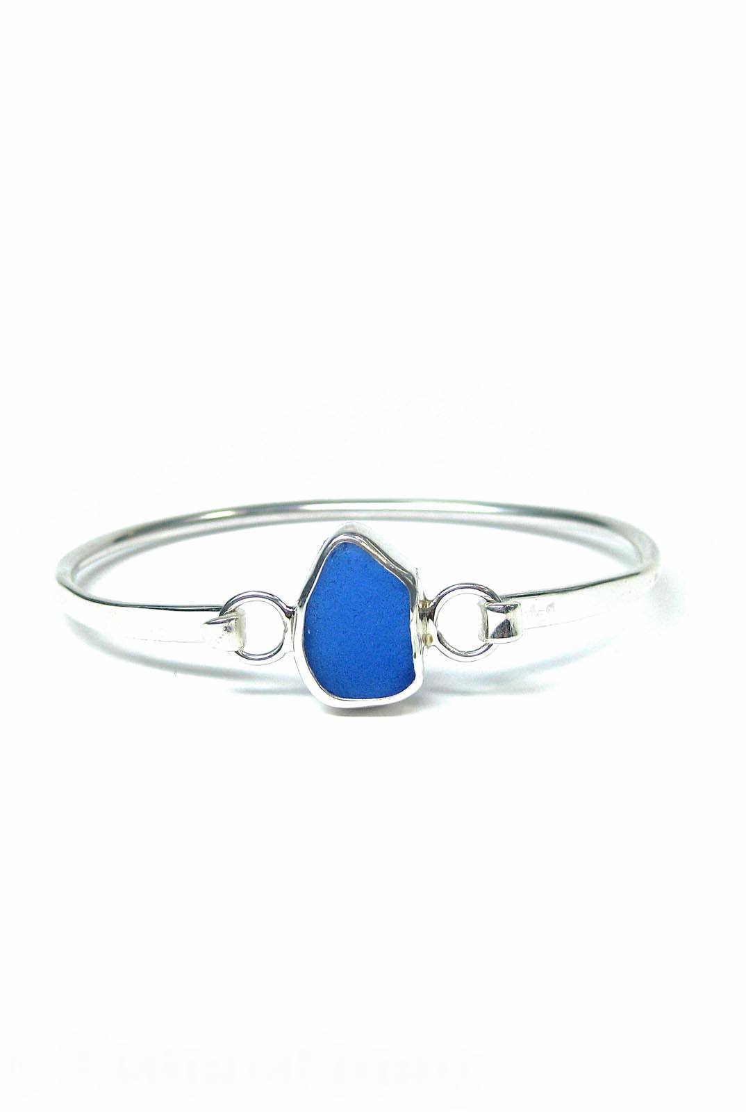 Bezel Bangle Bracelet with Gift Box Womens&gt;Accessories&gt;Jewelry Fishers Finery Cobalt 