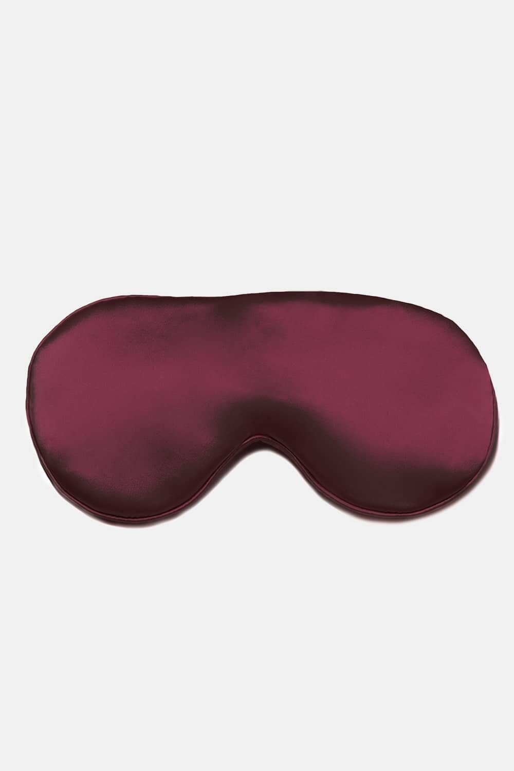 100% Mulberry Silk Therapeutic Sleep Mask - 25 Momme Beauty>Masks Fishers Finery Burgundy Adjustable 
