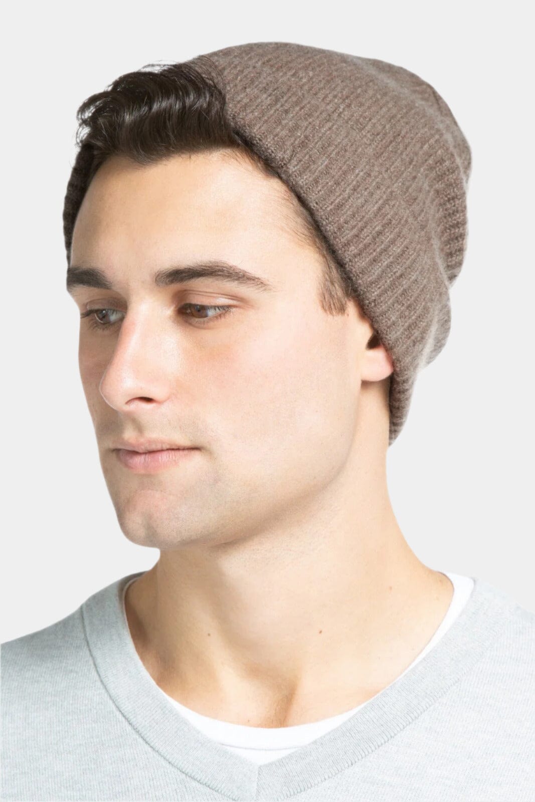 Men's 100% Pure Cashmere Ribbed Hat Mens>Accessories>Hat Fishers Finery 