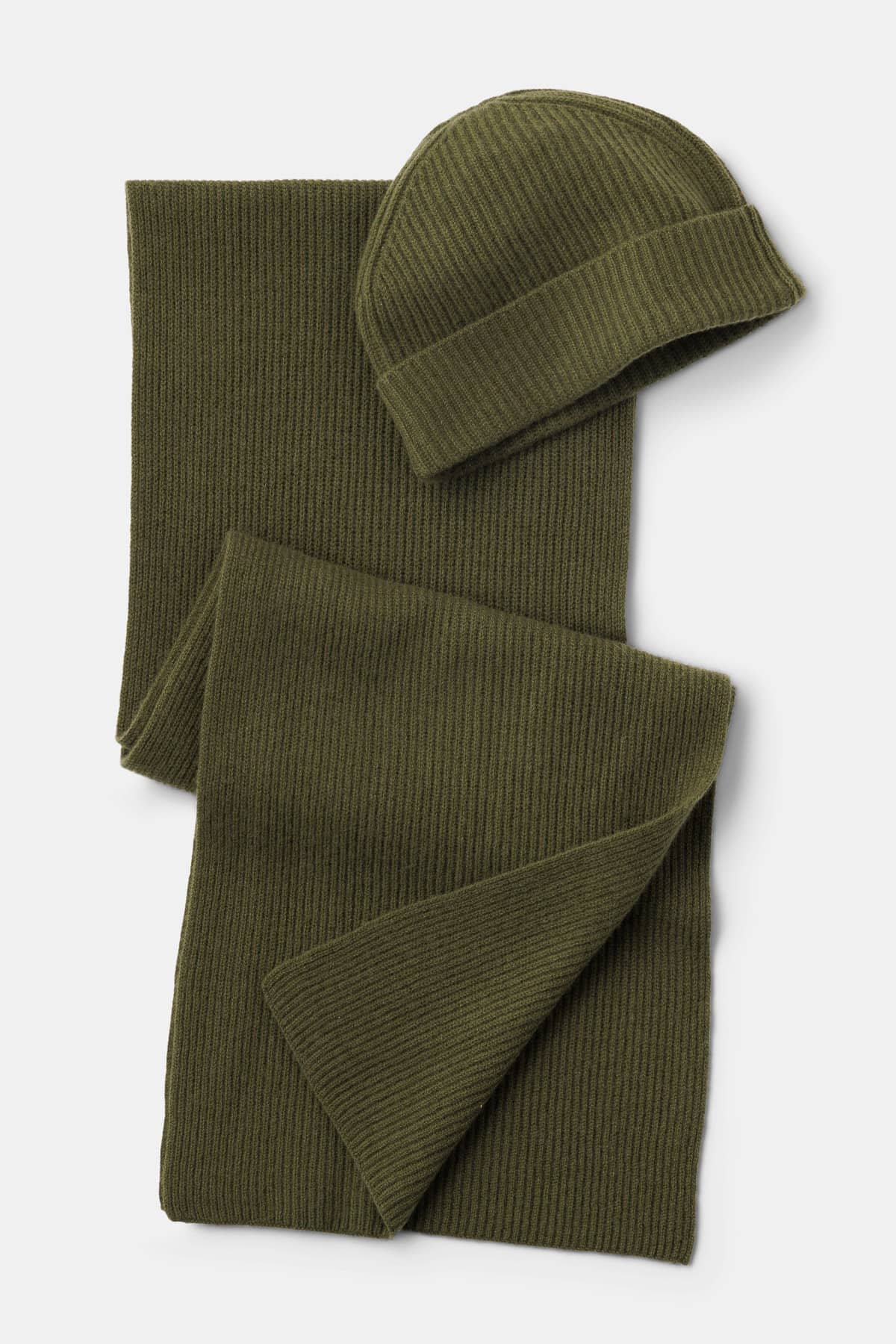 Men's 100% Pure Cashmere 2pc Rib Knit Set with Gift Box Mens>Accessories>Sets Fishers Finery 