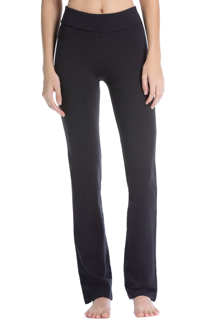 Women's EcoFabric™ Boot Leg Yoga Pant with Back Pockets - OUTLET Womens>Activewear>Yoga Pants Fishers Finery Black XS Regular
