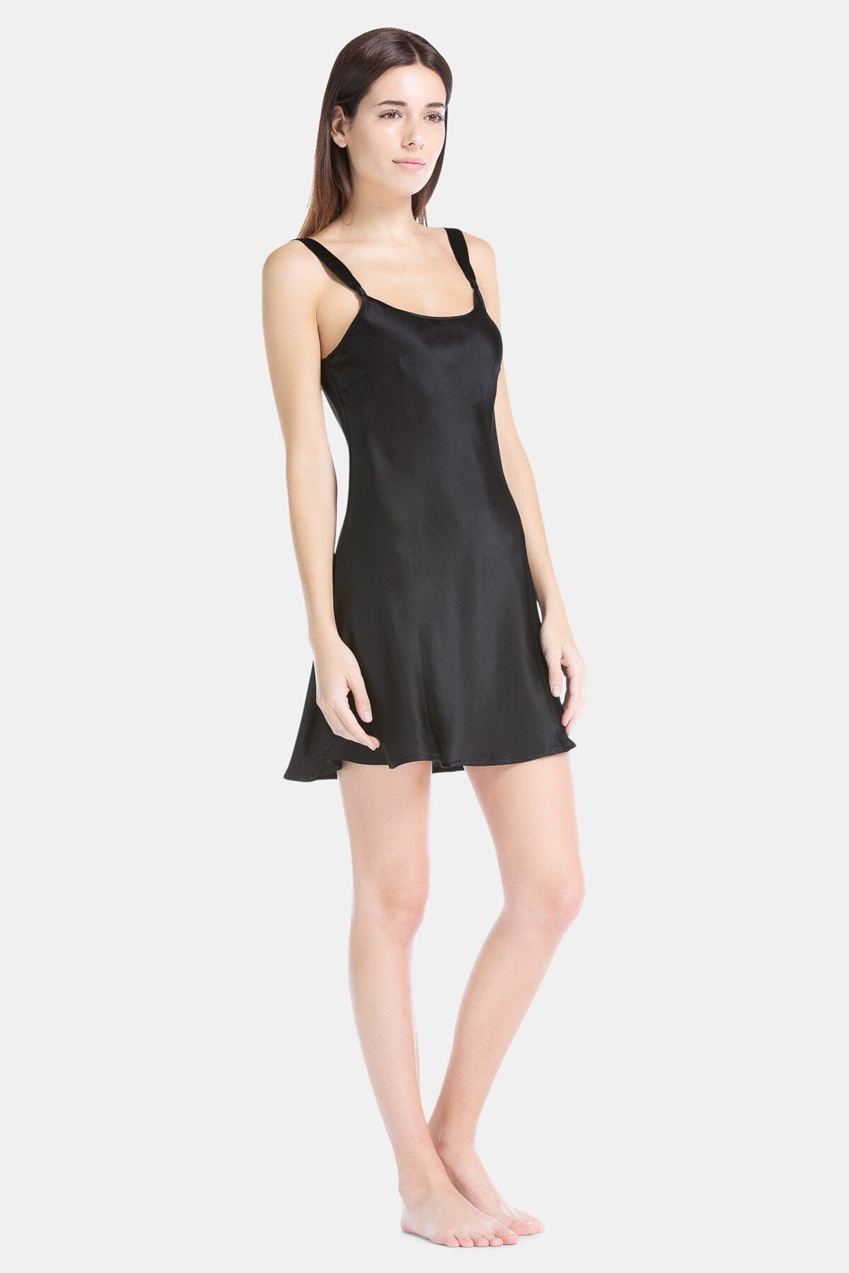 Women's 100% Mulberry Silk Chemise Womens>Sleep and Lounge>Nightgown Fishers Finery Moonless Night X-Small 