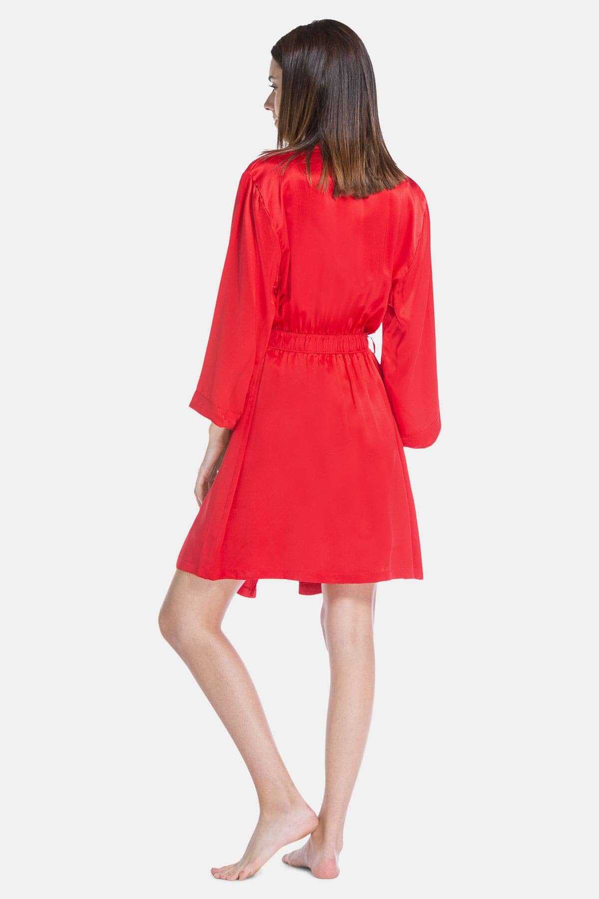 Women's 100% Pure Mulberry Silk Robe Womens>Sleepwear>Robe Fishers Finery Romantic Red X-Small 