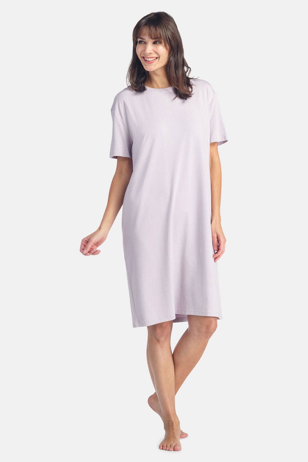 Women's EcoFabric™ Sleep Tee - Relaxed Fit Womens>Sleepwear>Nightgown Fishers Finery Lavender Fog Regular 
