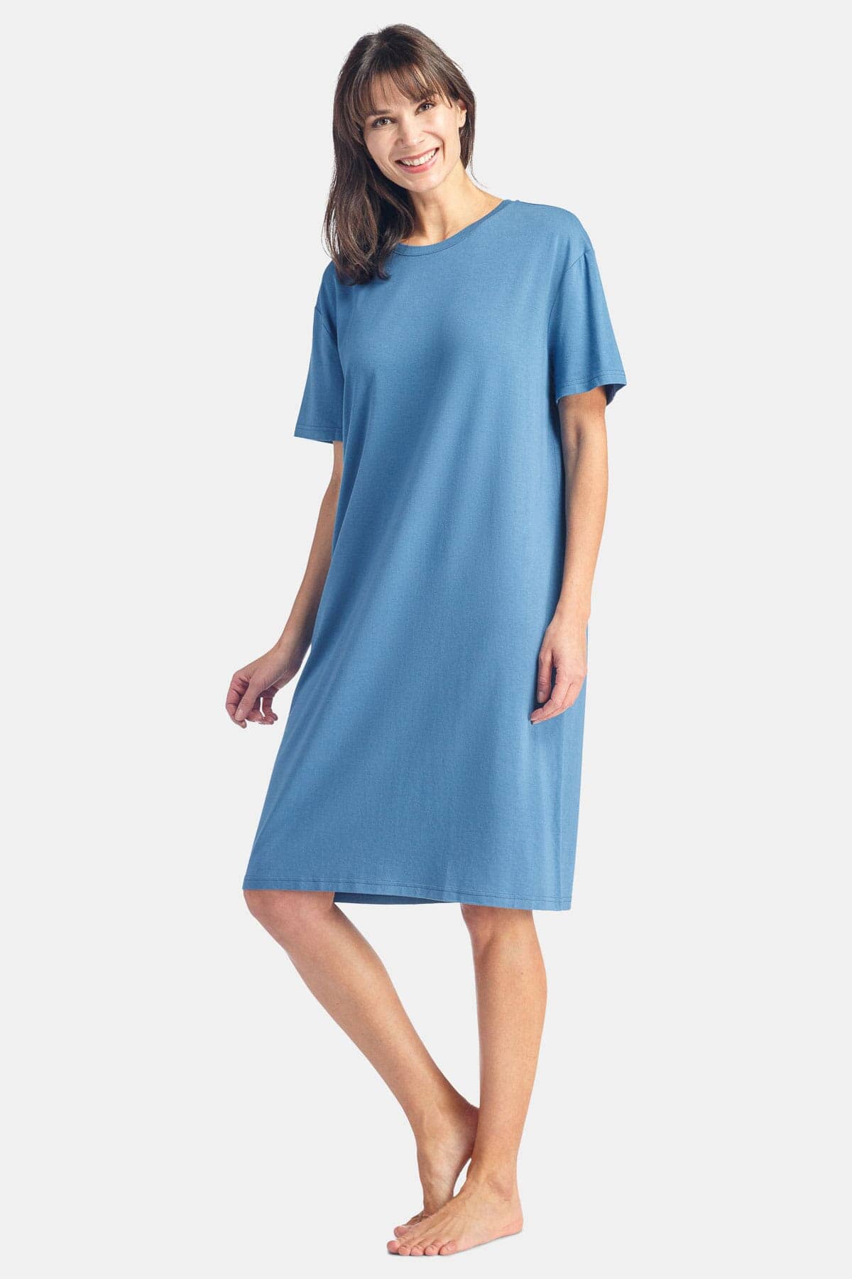Women's EcoFabric™ Sleep Tee - Relaxed Fit Womens>Sleepwear>Nightgown Fishers Finery Moonlight Blue Regular 