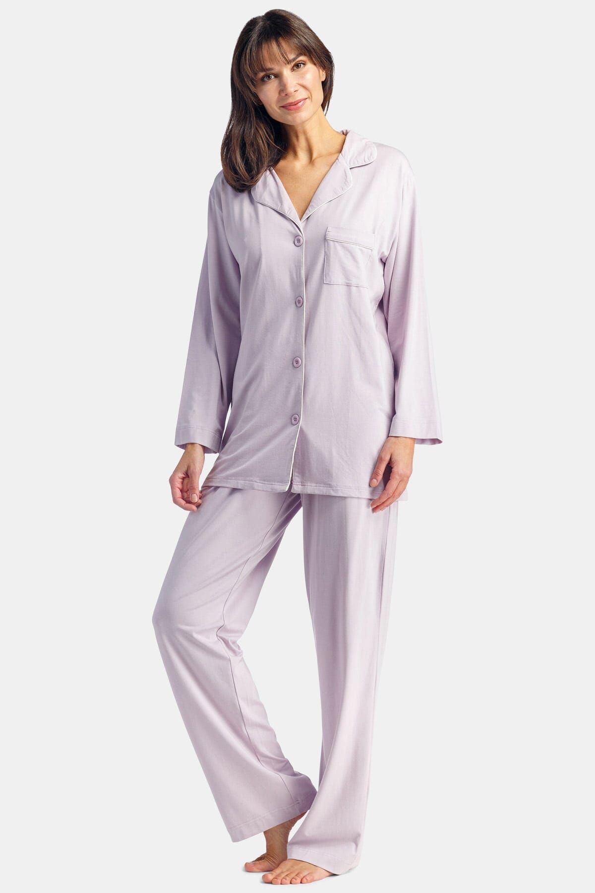 Women's Full Length Jersey Pajama Set with Gift Box Womens>Sleep and Lounge>Pajamas Fishers Finery 