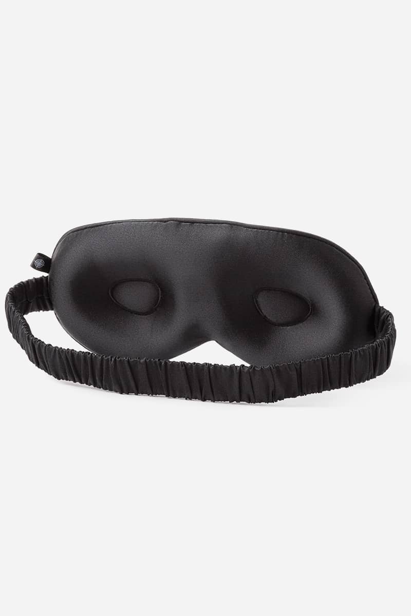 100% Organic Mulberry Silk Contoured Sleep Mask Beauty>Masks Fishers Finery Black 