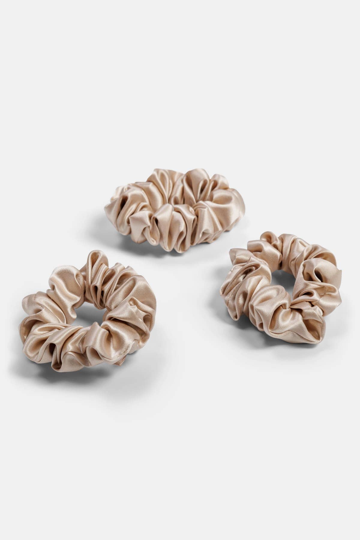 100% Pure Mulberry Silk Hair Scrunchies with Gift Box - Set of 3 Large Hair Ties Womens>Beauty>Hair Care Fishers Finery Taupe 