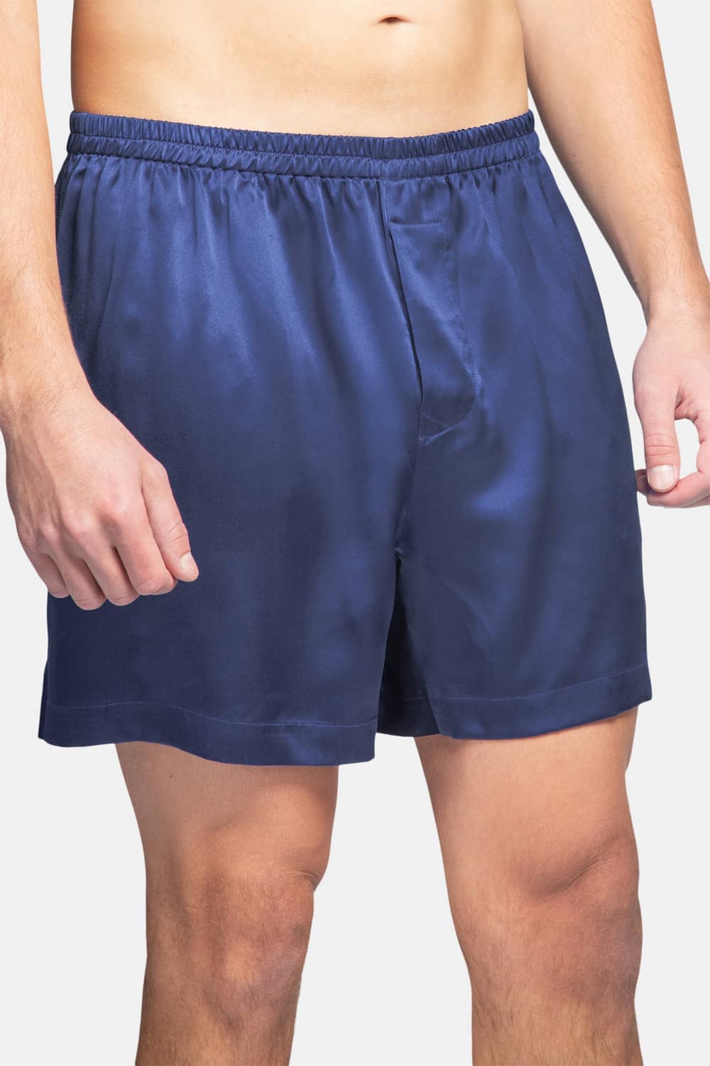 Men's 100% Pure Mulberry Silk Lounge Boxers - IMPROVED No-Roll Waistband Mens>Sleep and Lounge>Boxer Fishers Finery 