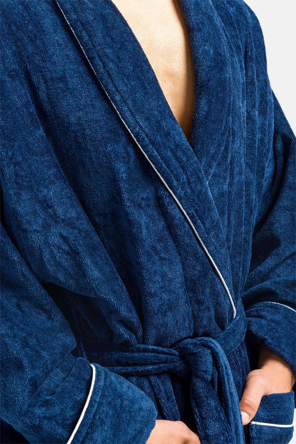 Mens Robes Mens Luxury Turkish Terry Cloth Spa Robe Fishers Finery