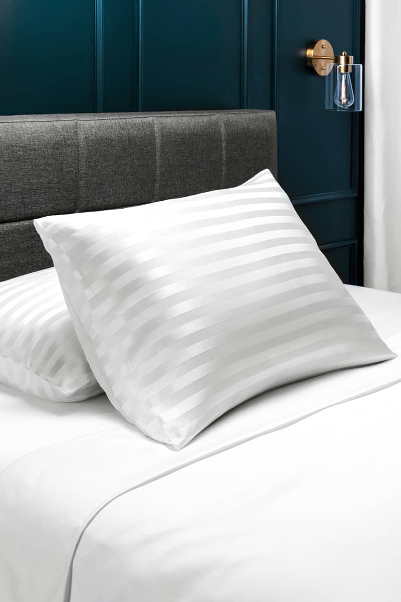 25 Momme 100% Pure Mulberry Silk Pillowcase - Good Housekeeping "All-Star Standout" Home>Bedding>Pillowcase Fishers Finery Striped Natural White (Undyed) Standard Single
