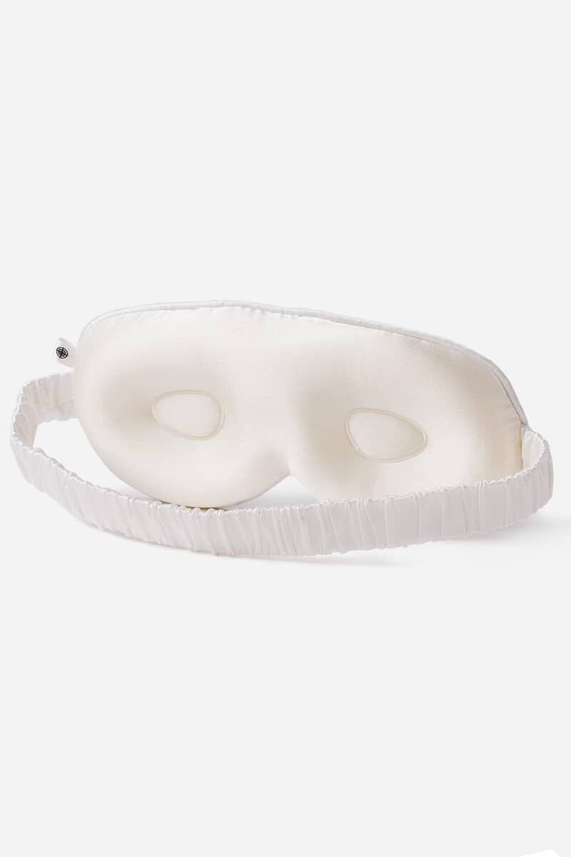 100% Organic Mulberry Silk Contoured Sleep Mask Beauty>Masks Fishers Finery Natural White (Undyed) 