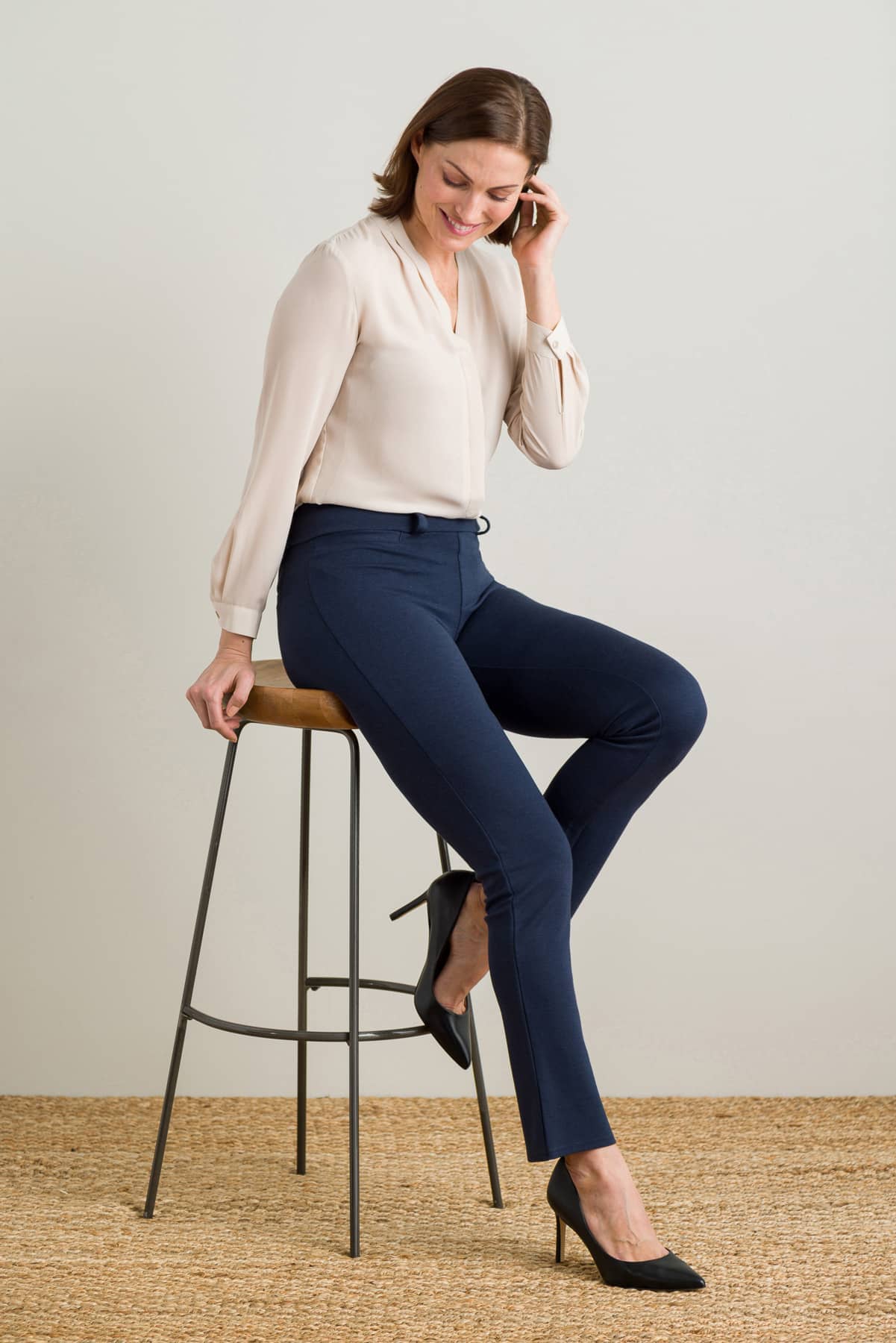 Straight-Leg Ponte Pants