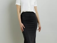 Women's Ponte Knit Midi Length Pencil Skirt
