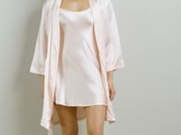 Women's 100% Pure Mulberry Silk Robe Womens>Sleepwear>Robe Fishers Finery Heavenly PInk Small 