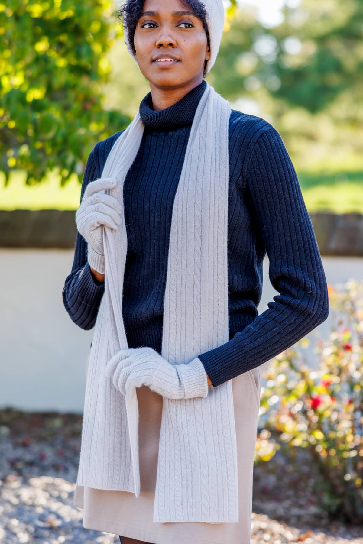 Agnes Knit Cashmere Scarf