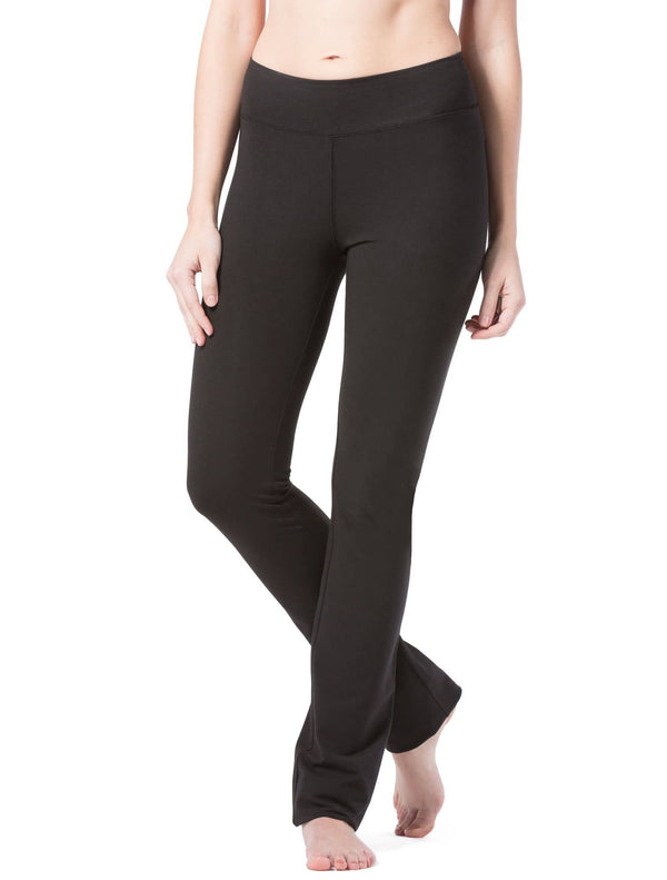 Women's EcoFabric™ Straight Leg Yoga Pant with Back Pockets Womens>Activewear>Yoga Pants Fishers Finery X-Small Black Petite