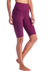 Women's EcoFabric™ Super High-Rise Active 9" Biker Short Womens>Activewear>Yoga Pants Fishers Finery Wine XS 