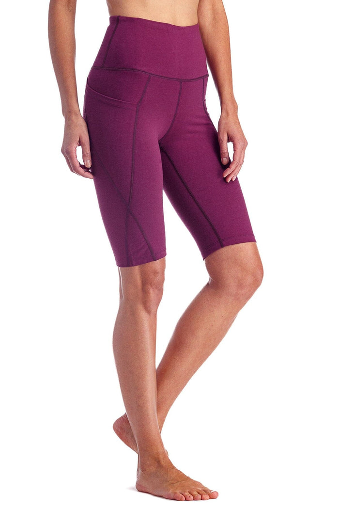 Women's EcoFabric™ Super High-Rise Active 9" Biker Short Womens>Activewear>Yoga Pants Fishers Finery Wine XS 