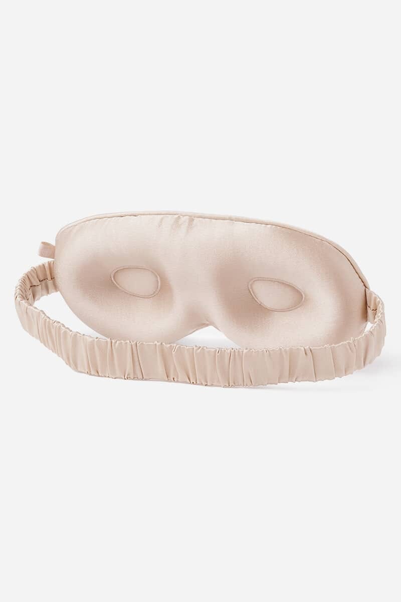 100% Organic Mulberry Silk Contoured Sleep Mask Beauty>Masks Fishers Finery Taupe 