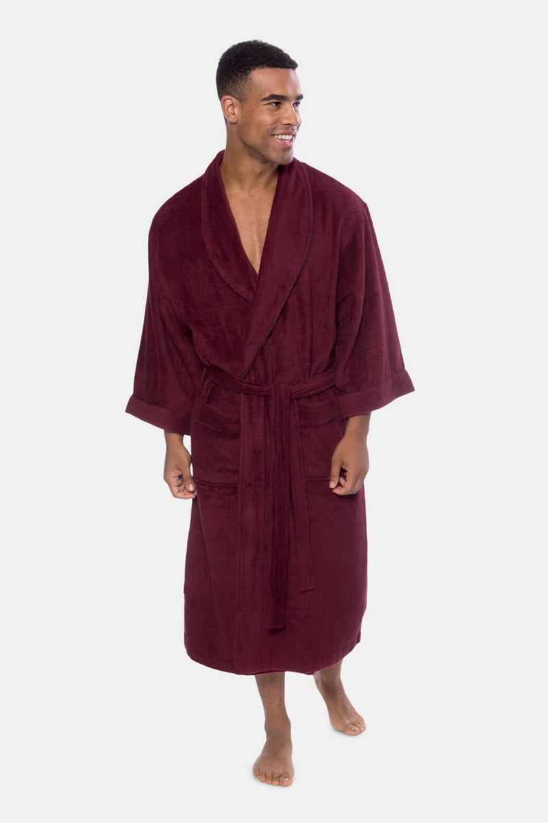 Men's Bathrobe | Texere Long Terry Cloth Plush Robes | Fishers Finery