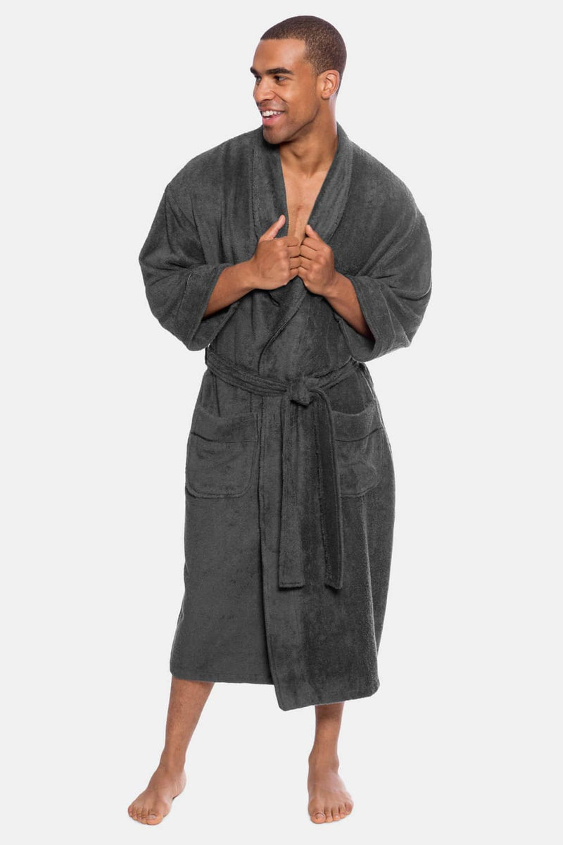 Men's Bathrobe | Texere Long Terry Cloth Plush Robes | Fishers Finery