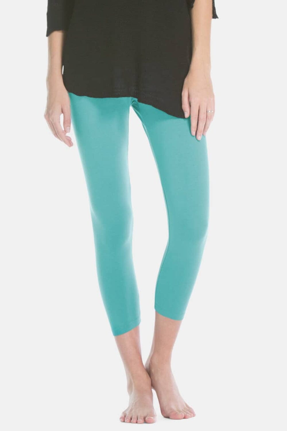 Women's Everyday EcoFabric™ Capri Length Legging Womens>Casual>Leggings Fishers Finery Turquoise X-Small 