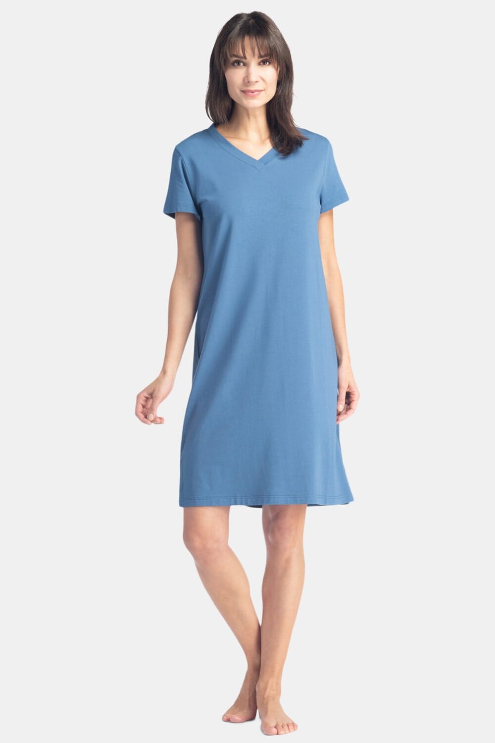 Women's EcoFabric™ Sleep Shirt / Nightgown Womens>Sleepwear>Nightgown Fishers Finery Moonlight Blue X-Small 