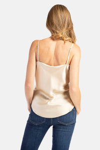 Women's 100% Pure Mulberry Silk Camisole Tank Top with Adjustable Spaghetti Straps - IMPROVED FIT Womens>Casual>Top Fishers Finery 