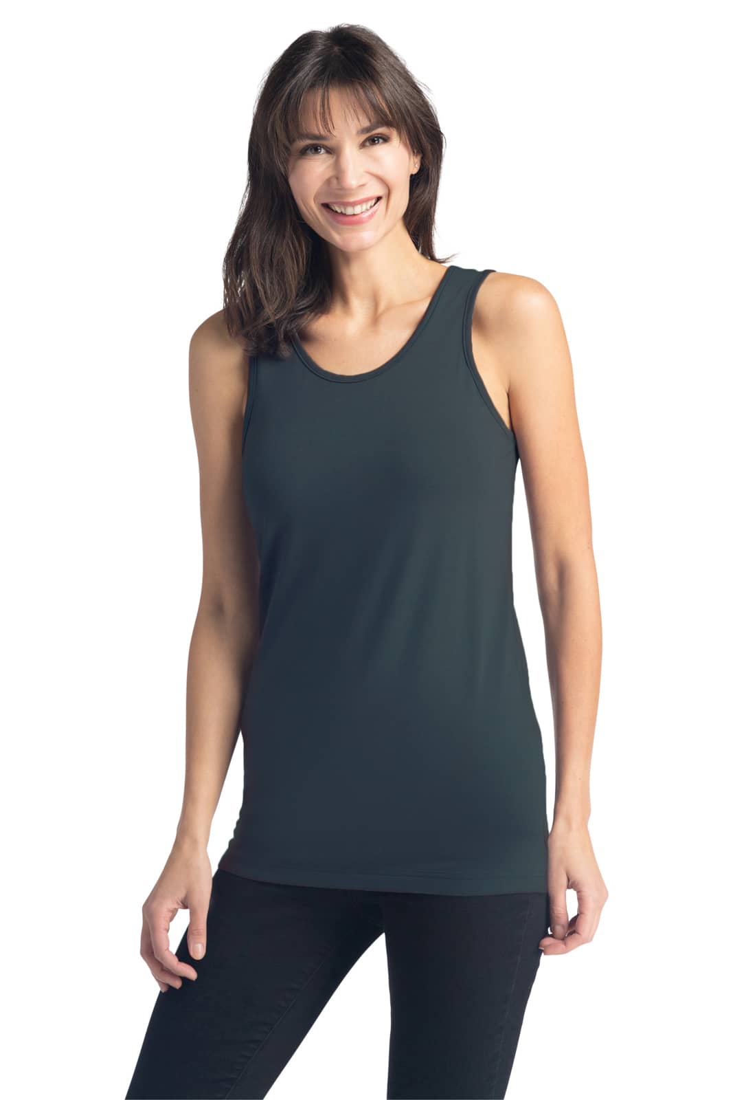 Women's Essential EcoFabric™ Tank Top Womens>Casual>Top Fishers Finery Dark Sage Large 