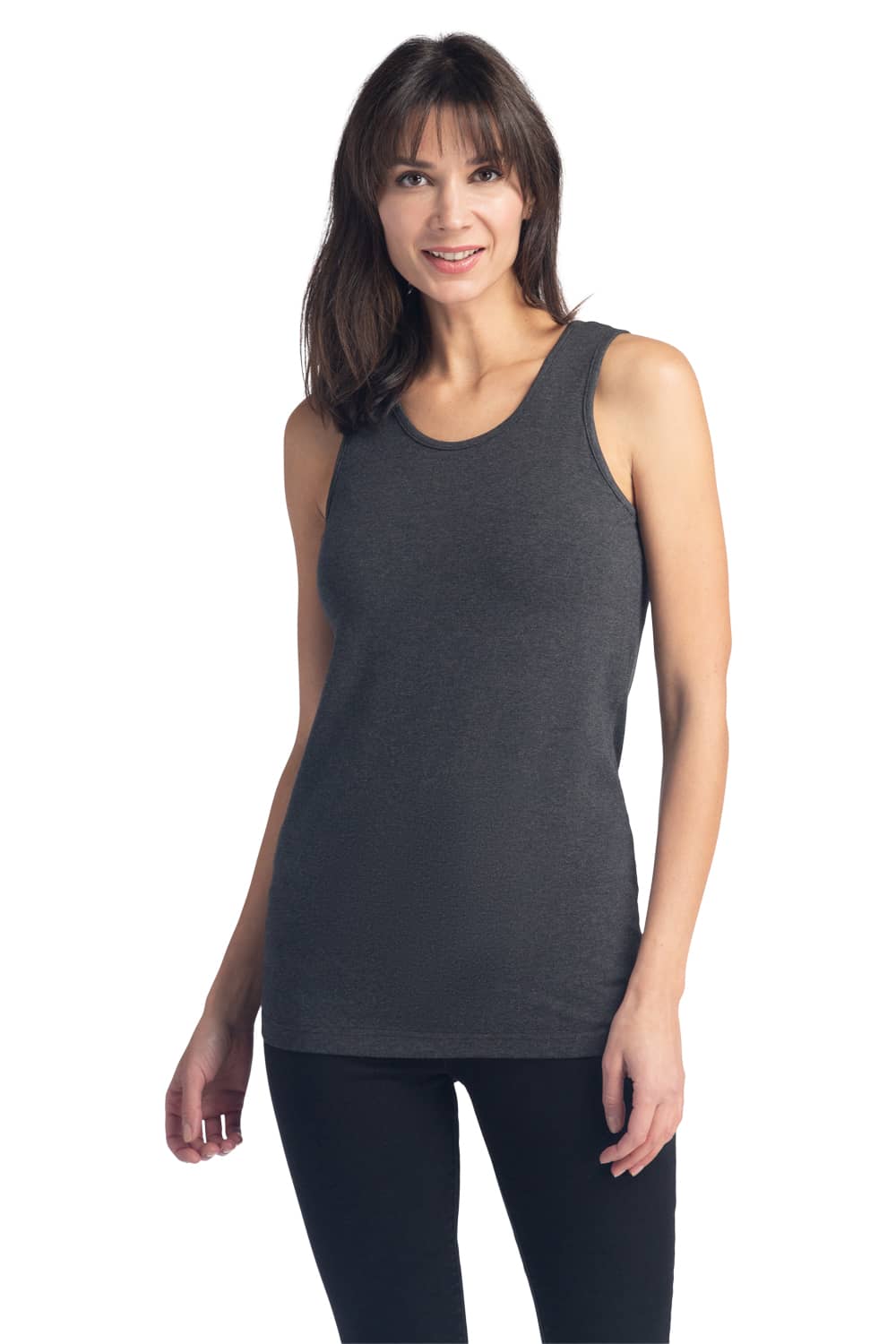 Women's Essential EcoFabric™ Tank Top Womens>Casual>Top Fishers Finery Heather Gray Large 