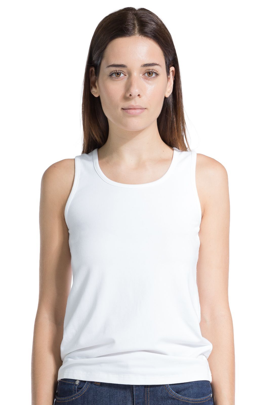 Women's Essential EcoFabric™ Tank Top Womens>Casual>Top Fishers Finery Natural White Small 