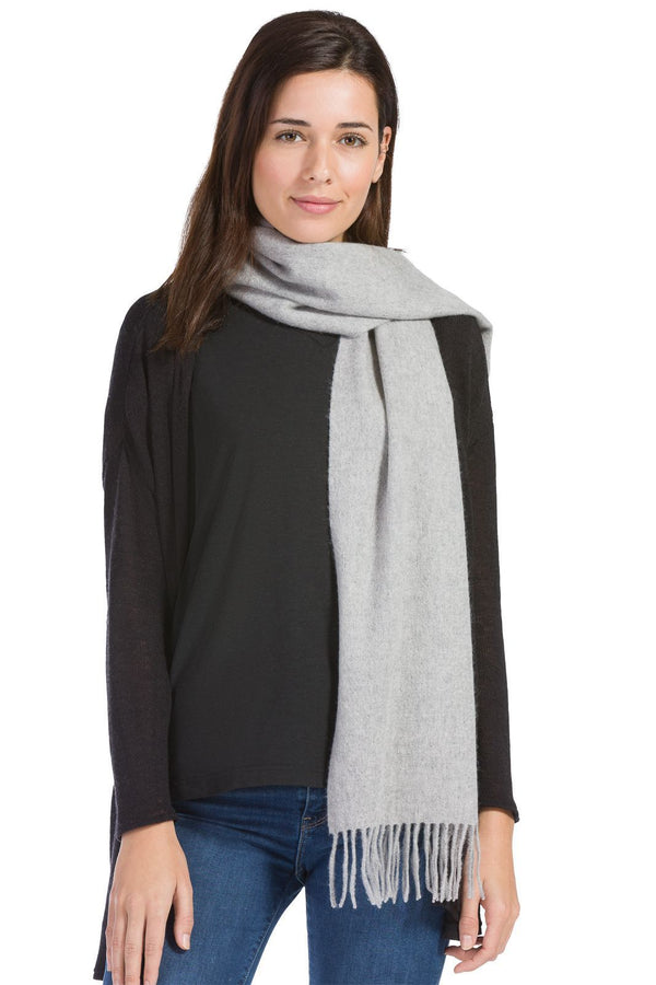 Women's Classic 100% Pure Cashmere Scarf Womens>Accessories>Scarf Fishers Finery Gray One Size 
