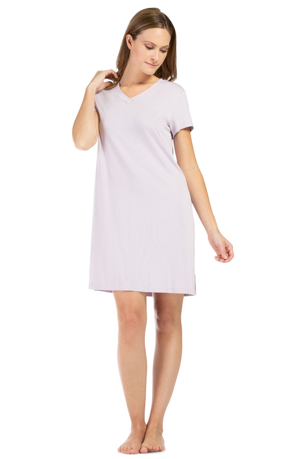 Women's EcoFabric™ Sleep Shirt / Nightgown Womens>Sleepwear>Nightgown Fishers Finery Lavender Fog Large 