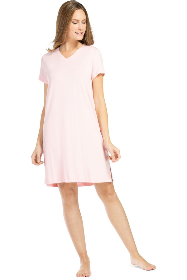 Women's EcoFabric™ Sleep Shirt / Nightgown Womens>Sleepwear>Nightgown Fishers Finery Heavenly Pink Large 