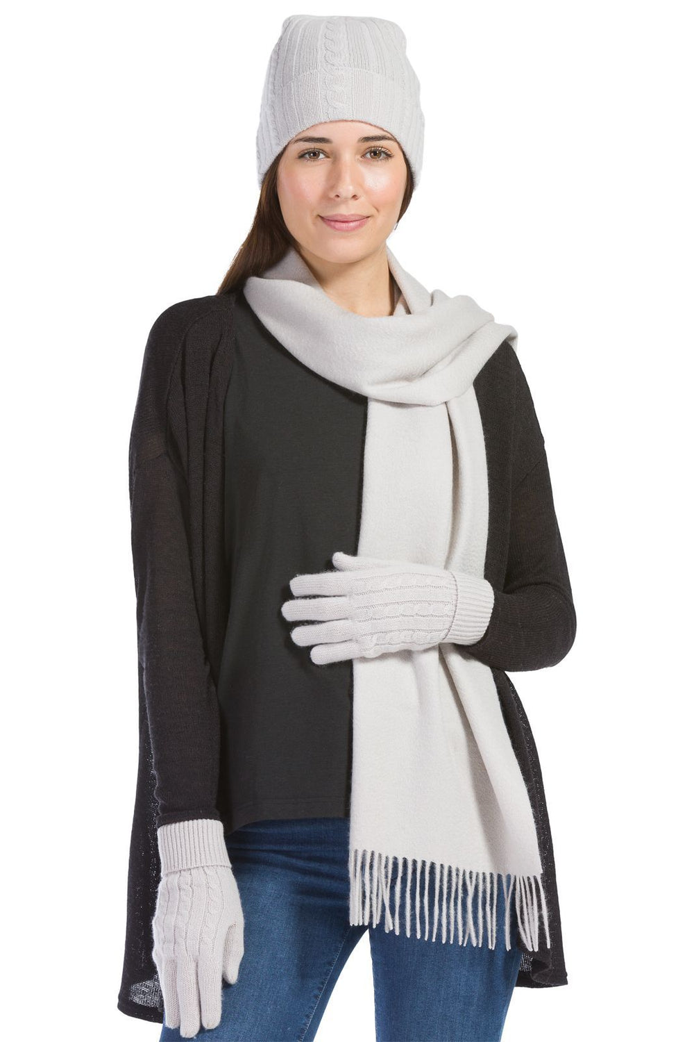 Women's Premium Cashmere Hat, Gloves & Scarf Gift Set | Fishers Finery