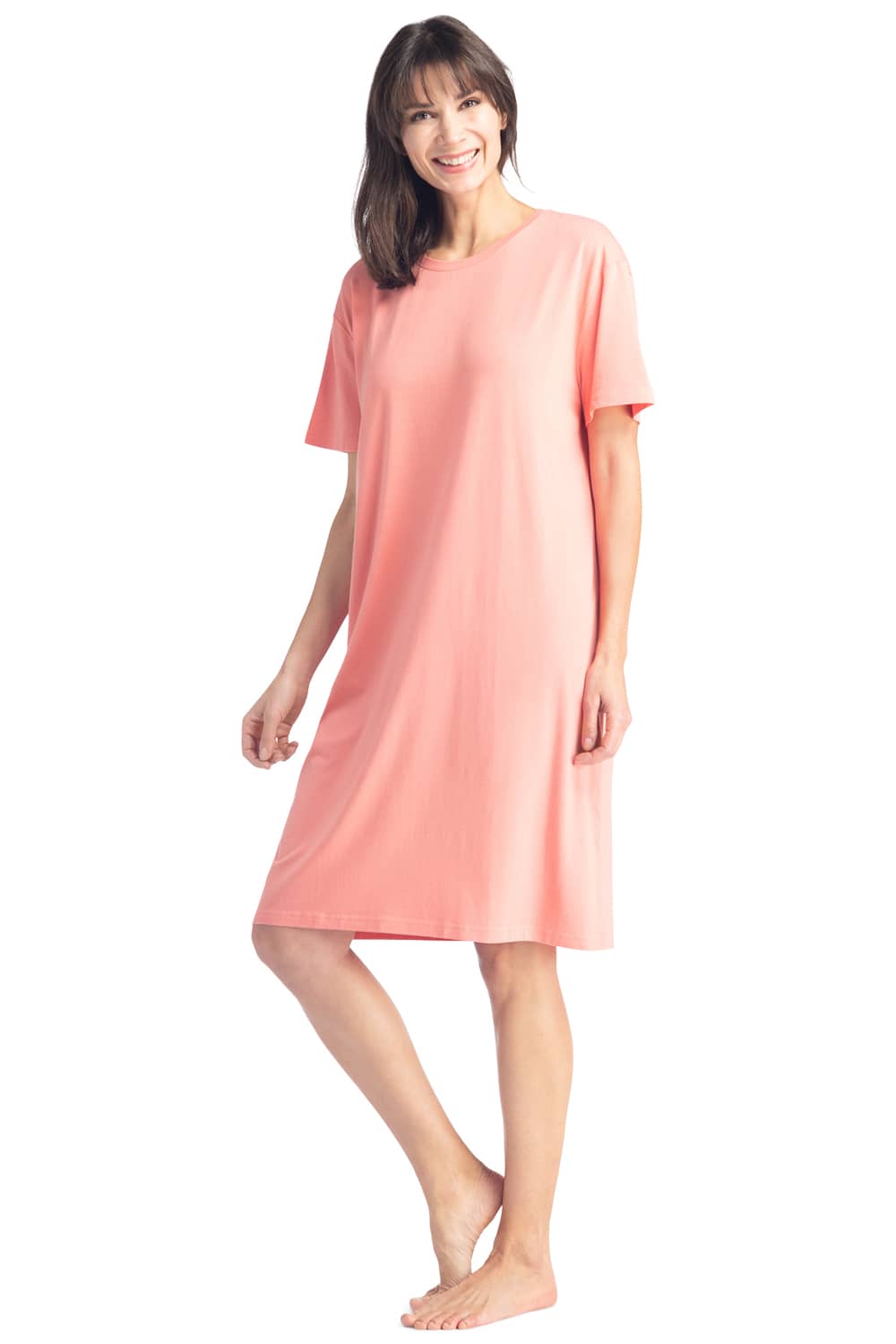 Women's EcoFabric™ Sleep Tee - Relaxed Fit Womens>Sleepwear>Nightgown Fishers Finery Coral Regular 