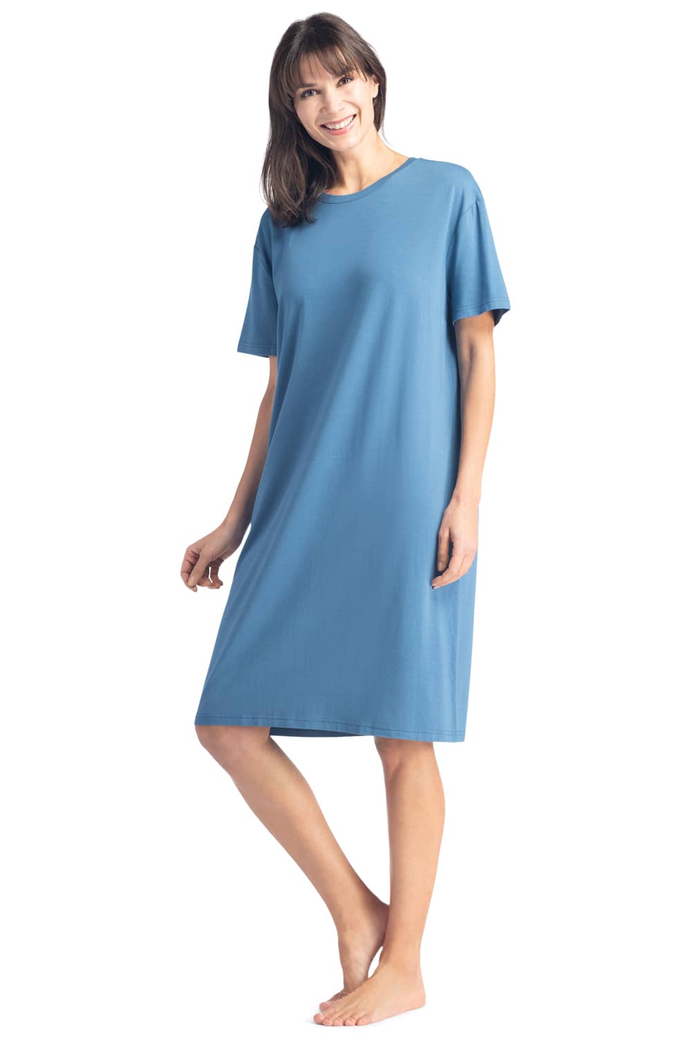 Women's EcoFabric™ Sleep Tee - Relaxed Fit Womens>Sleepwear>Nightgown Fishers Finery Moonlight Blue Plus 