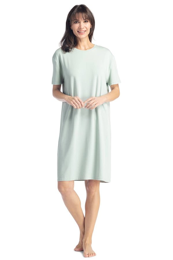 Women's EcoFabric™ Sleep Tee - Relaxed Fit Womens>Sleepwear>Nightgown Fishers Finery Sea Glass Plus 