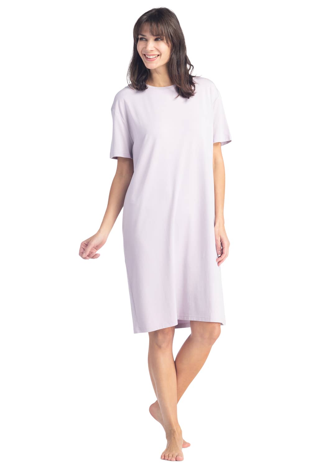 Women's EcoFabric™ Sleep Tee - Relaxed Fit Womens>Sleepwear>Nightgown Fishers Finery Lavender Fog Plus 